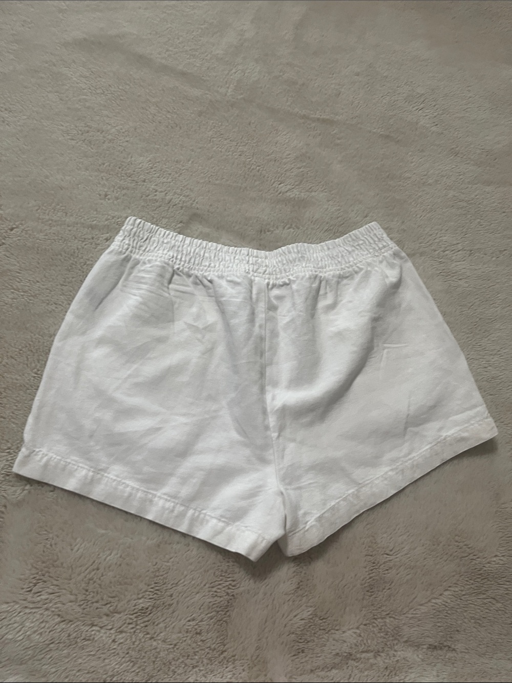 aerie White Elastic-Waist Cargo Shorts - Picture 4 of 9